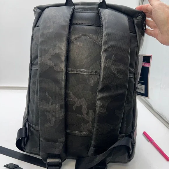 DUCHAMP LONDON Camo Backpack Bag Charcoal Grey Padded Laptop  display picture 1
